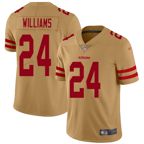 San Francisco 49ers Limited Gold Men K Waun Williams NFL Jersey 24 Inverted Legend